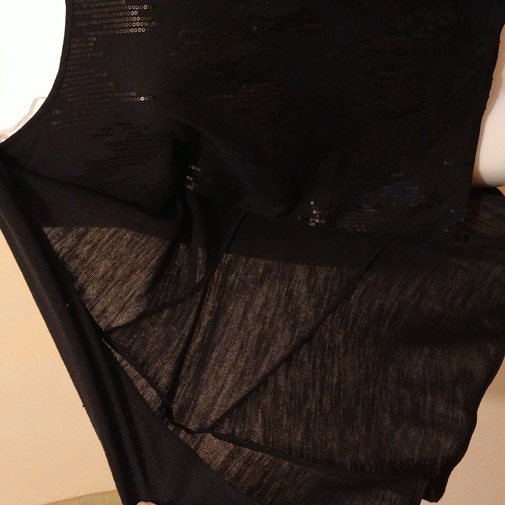 Notations Black Sequined Sweater/Top Combo Sz Pm - image 5